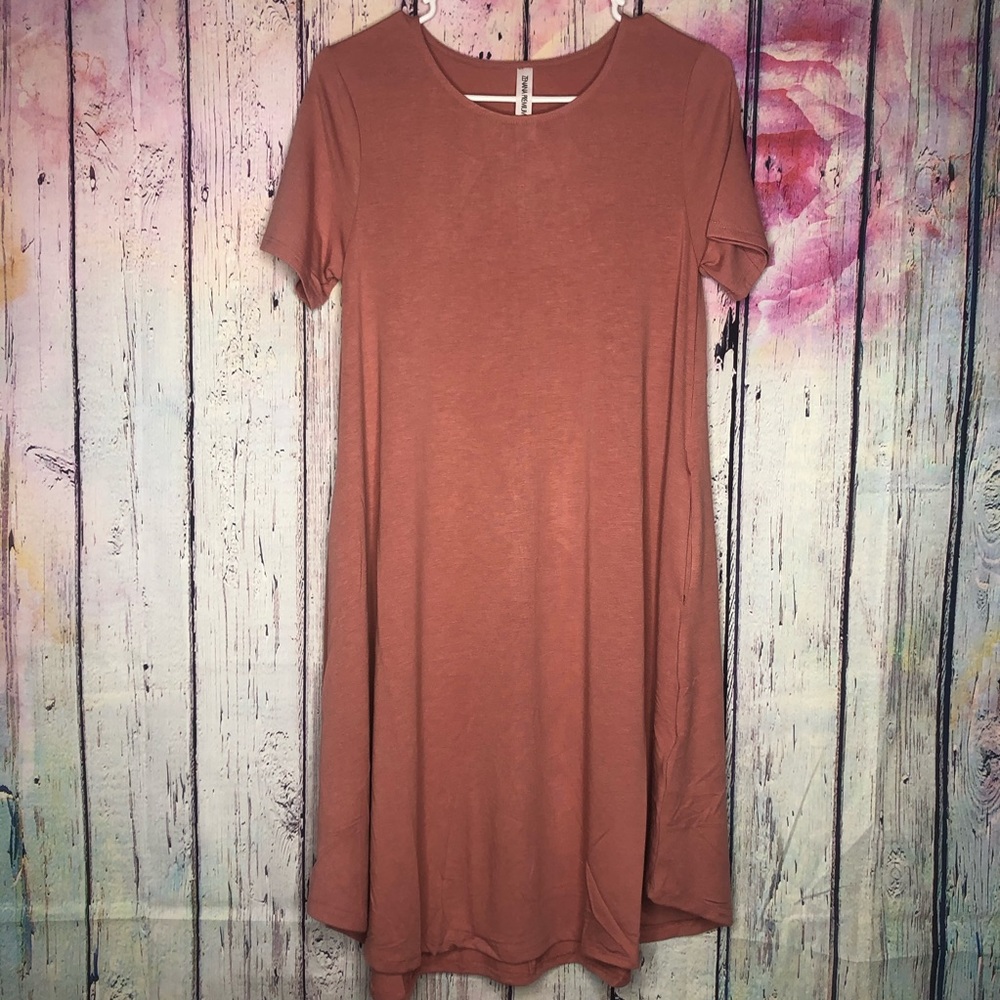 Zenana| midi dress, ash rose